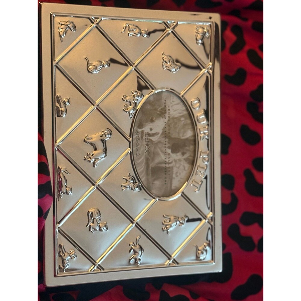 Lenox "Our Pet" Silver Plated Photo Album - Holds 80 4x6 Photos - Vintage